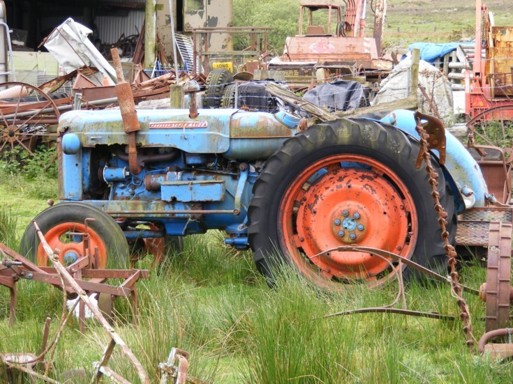 Old, abandoned tractor, Wales
