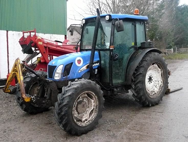 New Holland TN75SA Fruit Tractor at Ryefield Farm, Tore, Easter Ross
