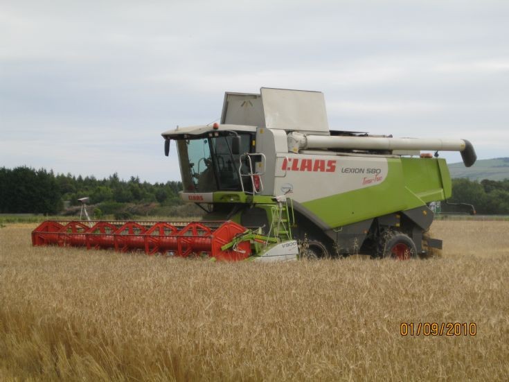 Lexion 580 tt cutting at Kildary
