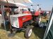 Red and white tractor